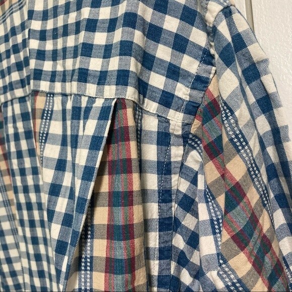 LEVIS Dockers Indigo Vintage 90s Button Up Shirt Mens Plaid Medium - Picture 11 of 12
